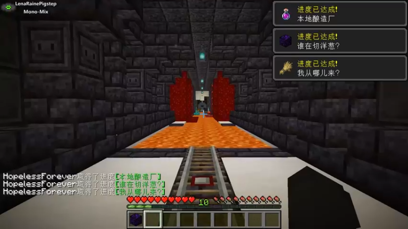 吃住都在矿上4通关了 我的世界