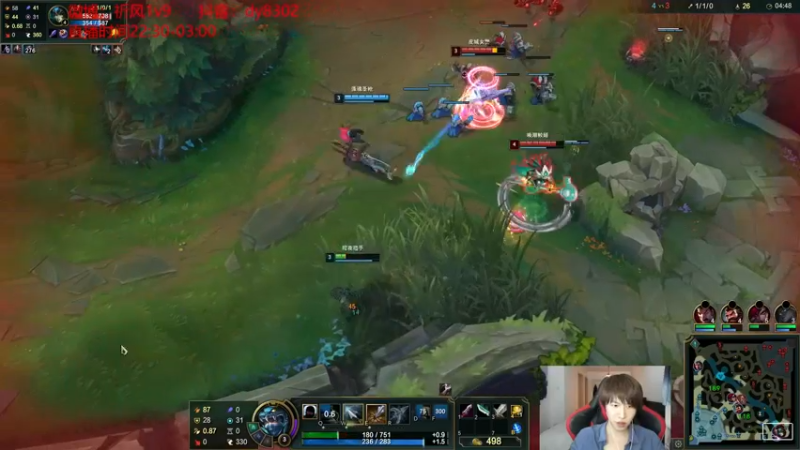 【2021-09-22 02点场】祈风1v9：国服第一VN！一个打八百多个！