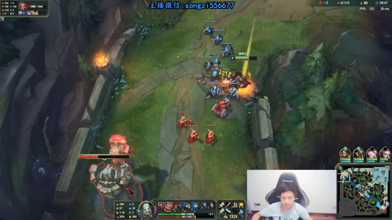 【2021-09-22 01点场】douyu丶松子：蛮王:版本T0 选到=包赢