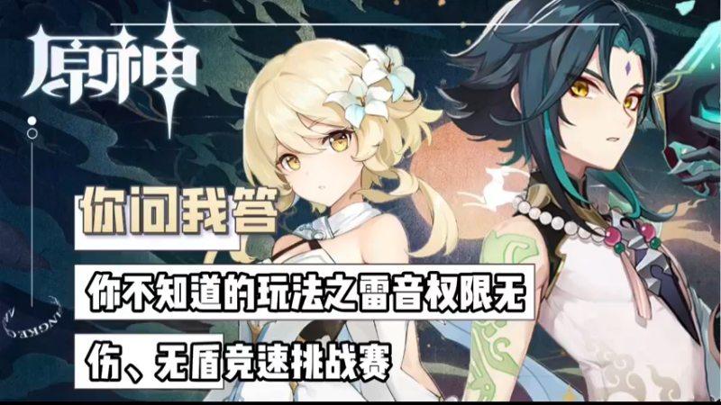 【原神】你不知道的玩法之雷音权限无伤、无盾竞速挑战赛