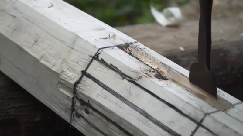 #制作农家水车龙骨18【浪漫山野3基地】《如果你一无所有 进入单人我的世界，自由荒野 离网乐园 全手工制作耕种 快乐野外生活》