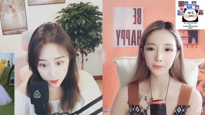 美女言言和人连麦，真的很可爱啊