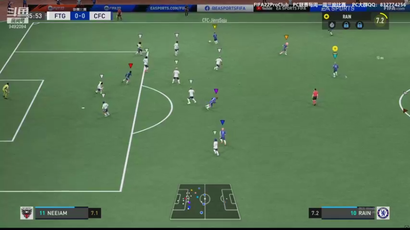 【2021-09-23 21点场】RainCFC：CFC俱乐部 FIFA Pro Club