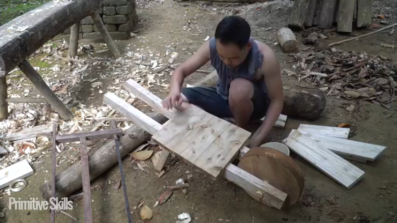 3基地B121制作独轮车(9)山野】《如果你一无所有 进入单人我的世界，自由荒野 离网乐园 全手工制作耕种 快乐野外生活》