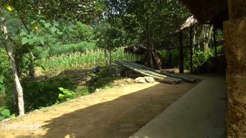 3基地b122需要游泳池(8)山野基地】《如果你一无所有 进入单人我的世界，自由荒野 离网乐园 全手工制作耕种 快乐野外生活》