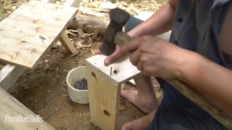 3基地B121制作独轮车(10)山野】《如果你一无所有 进入单人我的世界，自由荒野 离网乐园 全手工制作耕种 快乐野外生活》