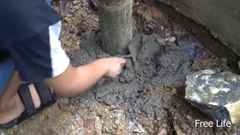 野外觅桃源W29竹亭8#妹子独自深入荒野隐居，建设世外桃源