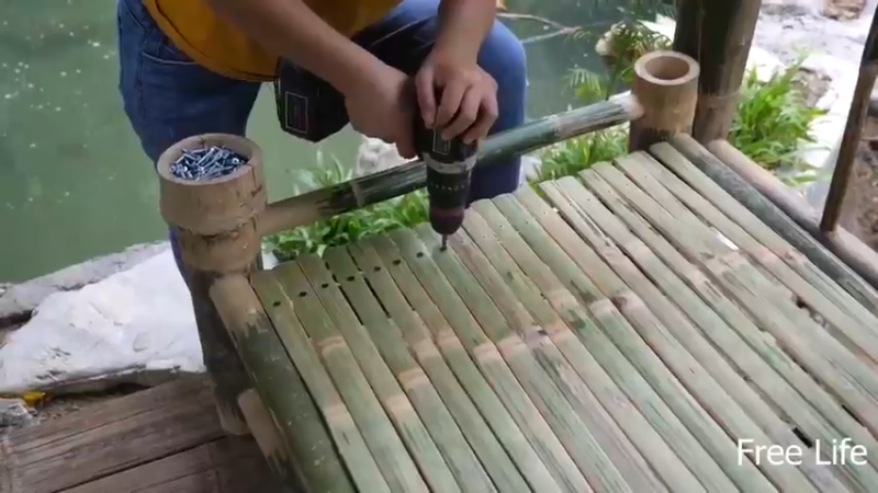 野外觅桃源W32打造休闲椅舒服了27#妹子独自深入荒野隐居，建设世外桃源