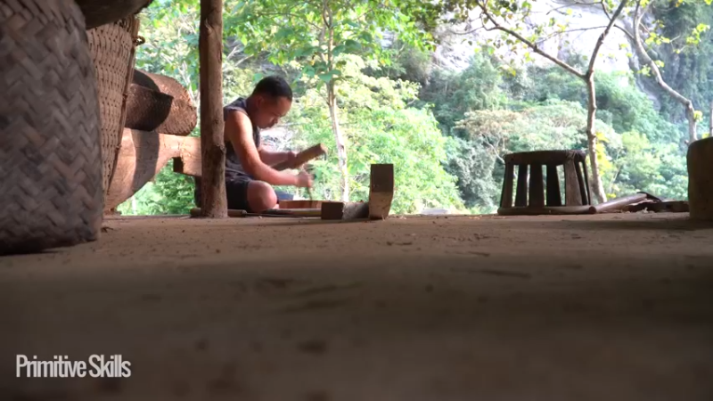 3基地B121制作独轮车(4)山野】《如果你一无所有 进入单人我的世界，自由荒野 离网乐园 全手工制作耕种 快乐野外生活》