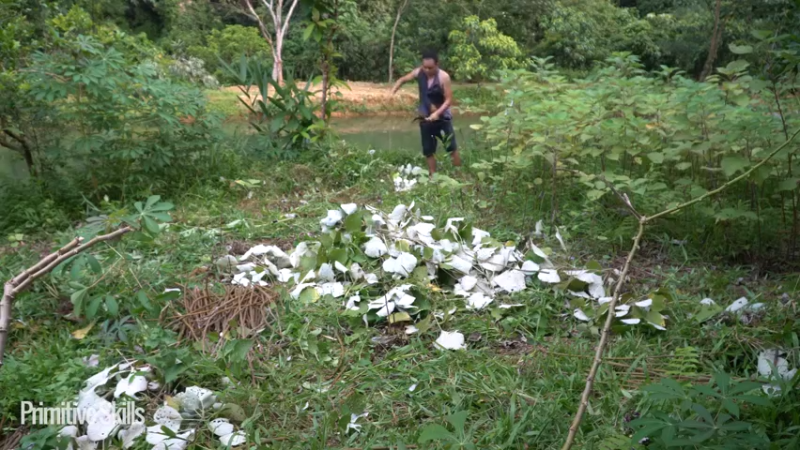 3基地B125平民草鞋王(17)山野基地】《如果你一无所有 进入单人我的世界，自由荒野 离网乐园 全手工制作耕种 快乐野外生活》