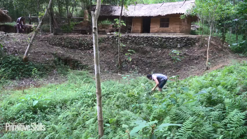 3基地1121制作独轮车(2)山野】《如果你一无所有 进入单人我的世界，自由荒野 离网乐园 全手工制作耕种 快乐野外生活》