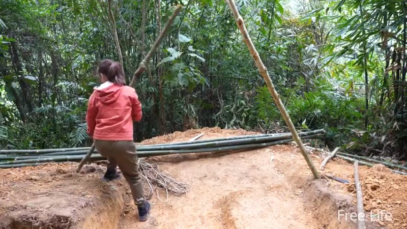 更新在山里度过节日(10)深入荒野隐居修仙,建设世外桃源投个币吧