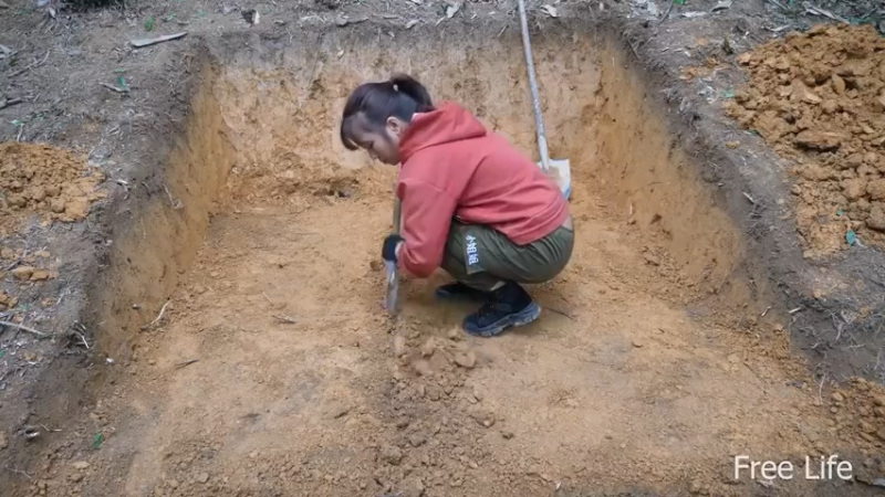更新在山里度过节日(6)深入荒野隐居修仙,建设世外桃源投个币吧