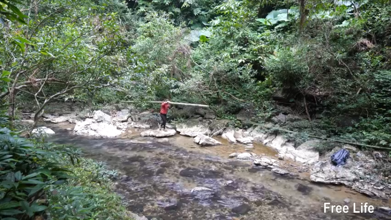 更新制作过小溪的木桥(5)深入荒野隐居修仙,建设世外桃源投个币吧