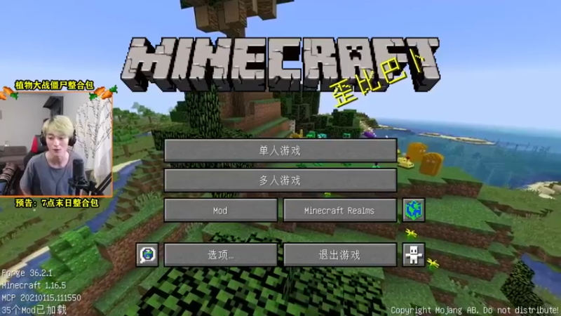 爱玩游戏的赫某人：玩一下植物大战僵尸整合包，看操作