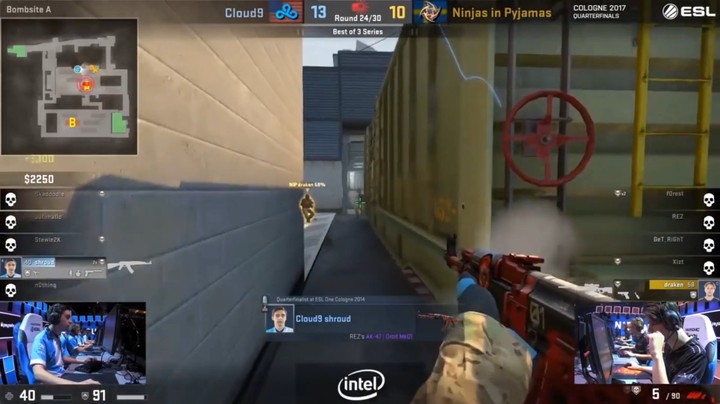 CSGO：大魔王 shroud精彩剪辑 （六），一打五 全是爆头！