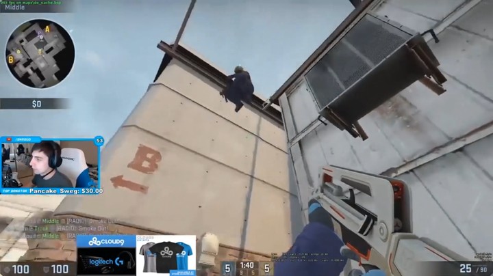 CSGO：大魔王 shroud精彩剪辑 （四），一打五 全是爆头！