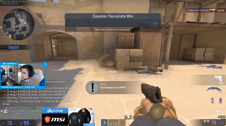 CSGO：大魔王 shroud精彩剪辑 （五），一打五 全是爆头！