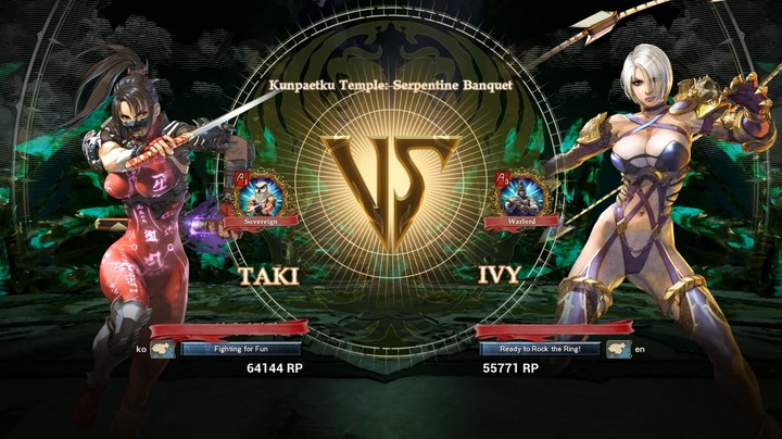 Soulcalibur VI  ranked  mods  Taki vs Ivy