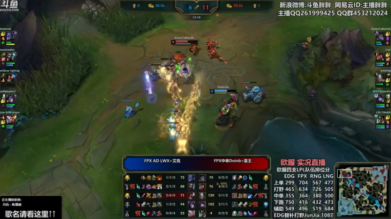 【2021-10-07 02点场】胖胖灬：胖胖OB：欧服RNG FPX撞车DK