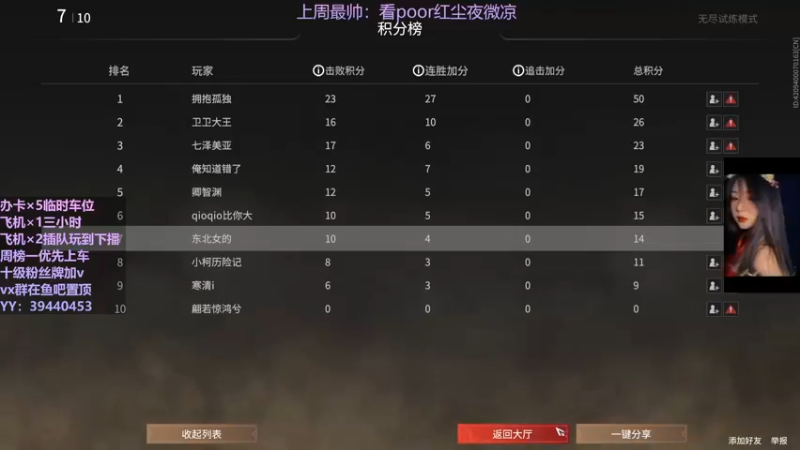 【2021-10-07 19点场】东北女的：【有车位】靠嘴输出