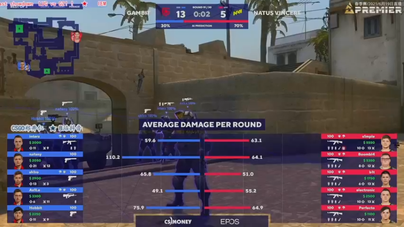 【2021-10-08 20点场】CSGO解说爱华：【爱华】循环录播 晚上“FAZE”生死战