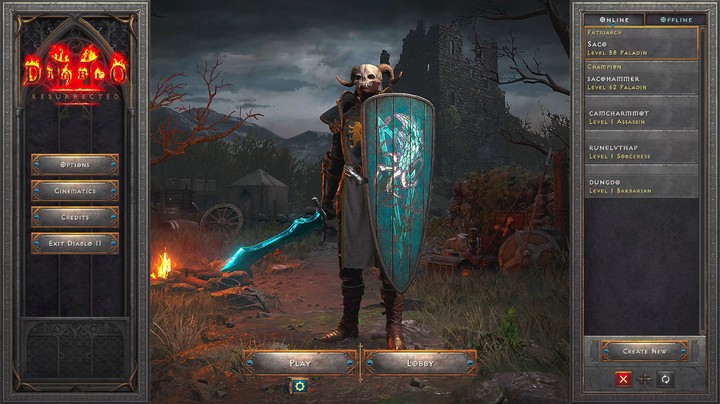 Diablo 2 Resurrected Hell Cow Run Tesladin (Paladin)