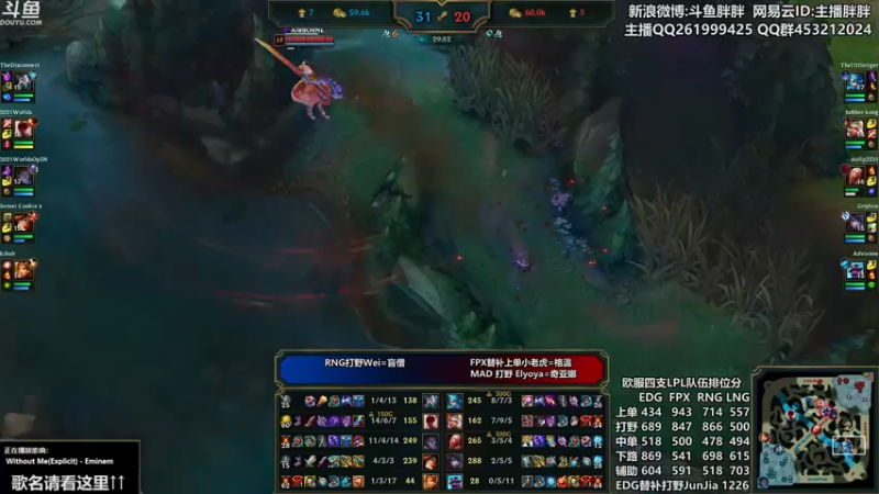 【2021-10-10 04点场】胖胖灬：胖胖OB：欧服RNG FPX撞车DK