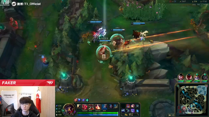 【英雄联盟】T1直播faker的精彩时刻 20211012 13点场