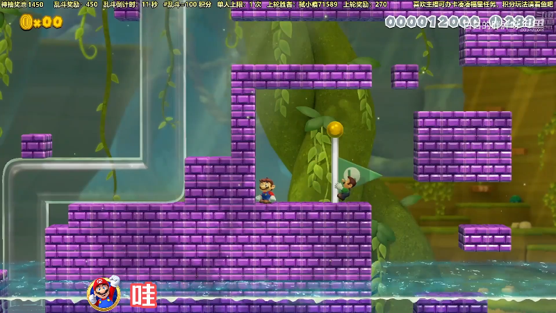 我在斗鱼看白白的胖胖呀直播马里奥制造