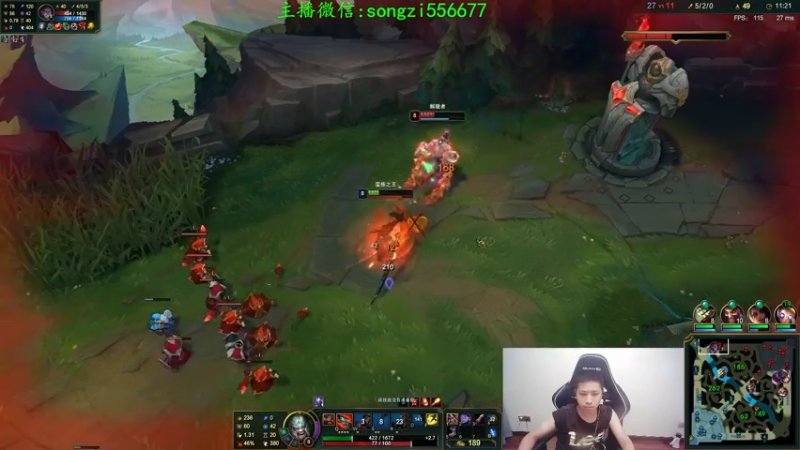 【2021-10-13 05点场】douyu丶松子：蛮王:版本T0 选到=包赢