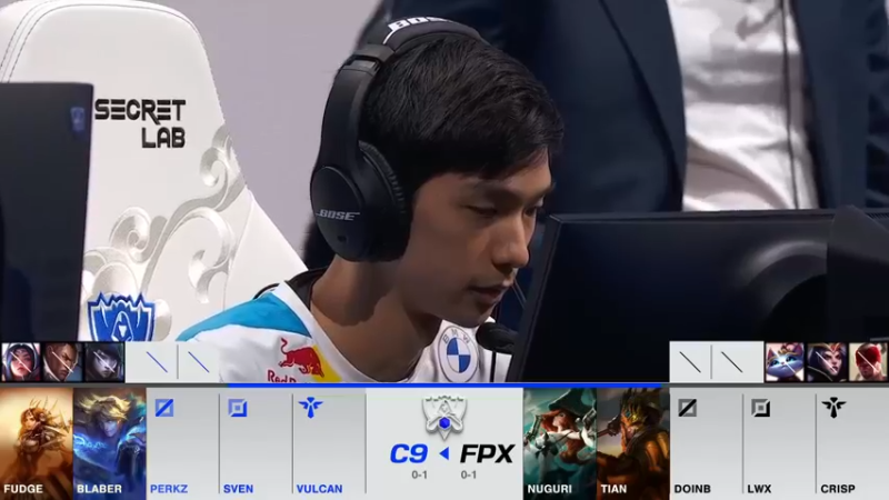 英雄联盟全球总决赛S11小组赛 FPX VS C9 BO1 精彩剪辑