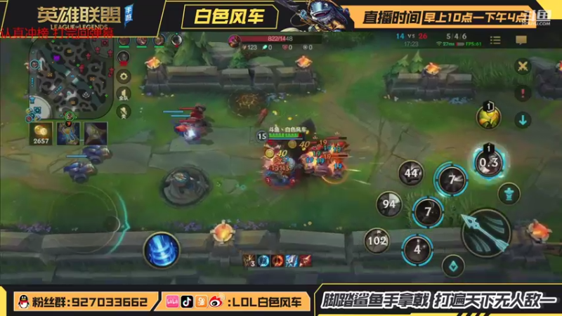 【2021-10-14 13点场】白色风车丶丶丶丶：国服第一小鱼人，钻石冲王者，双测第一！