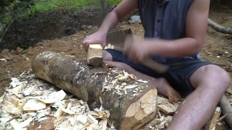 开局1石斧T69制作木匠工具木刨10《如果你一无所有 进入单人我的世界，自由荒野 离网乐园 全手工制作耕种 快乐野外生活》