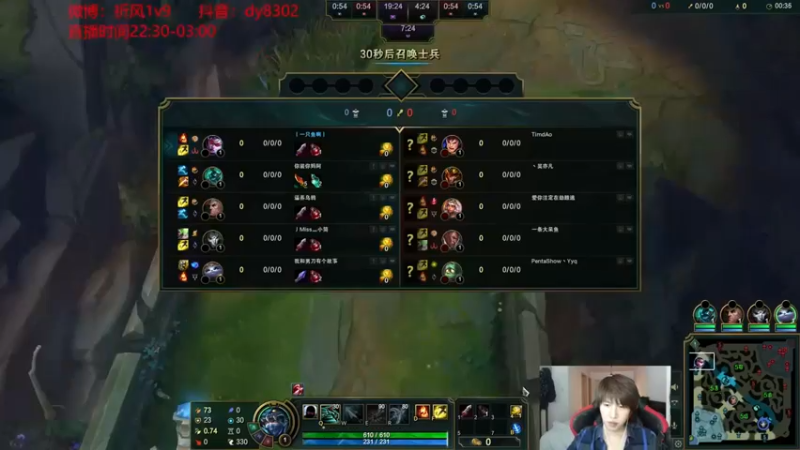祈风1v9：14-3薇恩，上单VN，盖伦直接坐牢