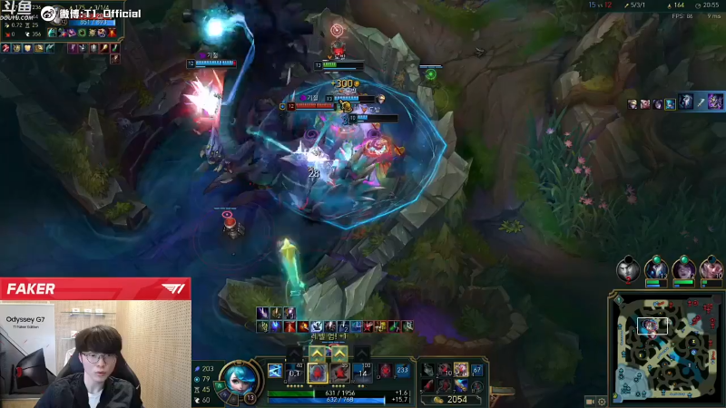 【英雄联盟】T1直播faker的精彩时刻 20211015 18点场