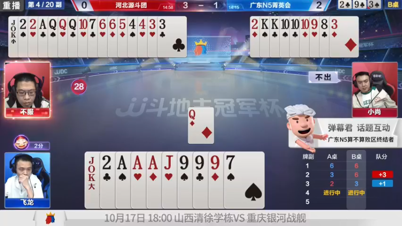 【2021-10-15 09点场】JJ斗地主官方：斗地主冠军杯，8强争夺秋季冠军