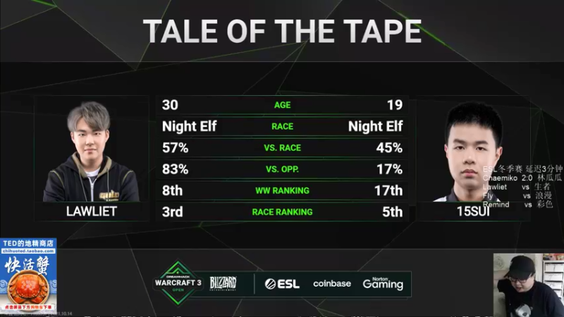 【TED出品】ESL冬季赛B组 Lawliet vs 生者 两个boss