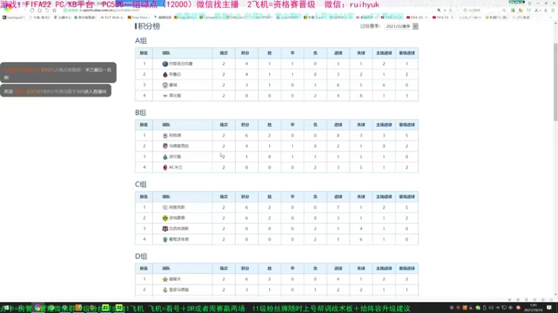 【2021-10-16 01点场】铁人阿瑞：FIFA22 PC周赛