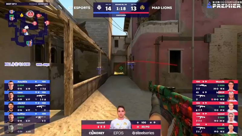 【2021-10-16 23点场】CSGO解说爱华：【爱华】周末愉快，BLAST随便看看