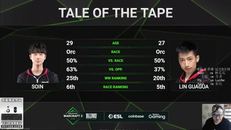 【TED出品】ESL冬季赛败者组A组 Soin vs 林瓜瓜 谁才是最莽的