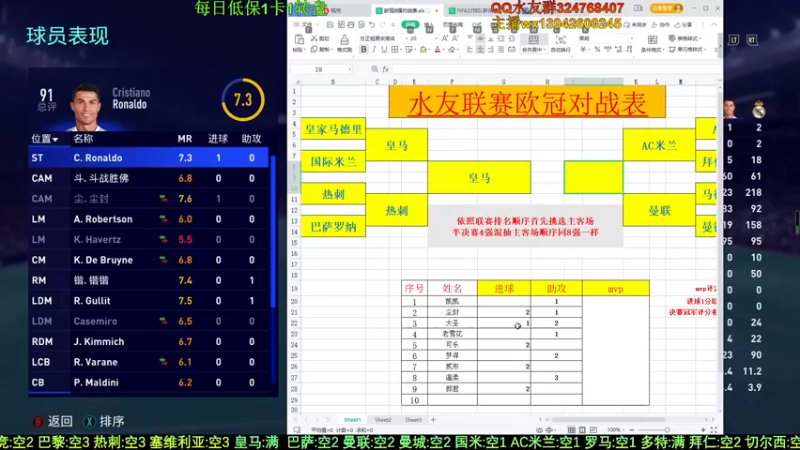 【2021-10-18 00点场】子涵哥ZZHG：水友联赛 1赛季欧冠淘汰赛
