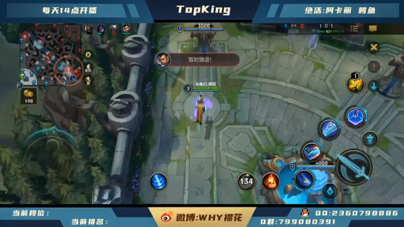 【2021-10-18 13点场】襟花啊：王者阿卡丽鳄鱼上单专场