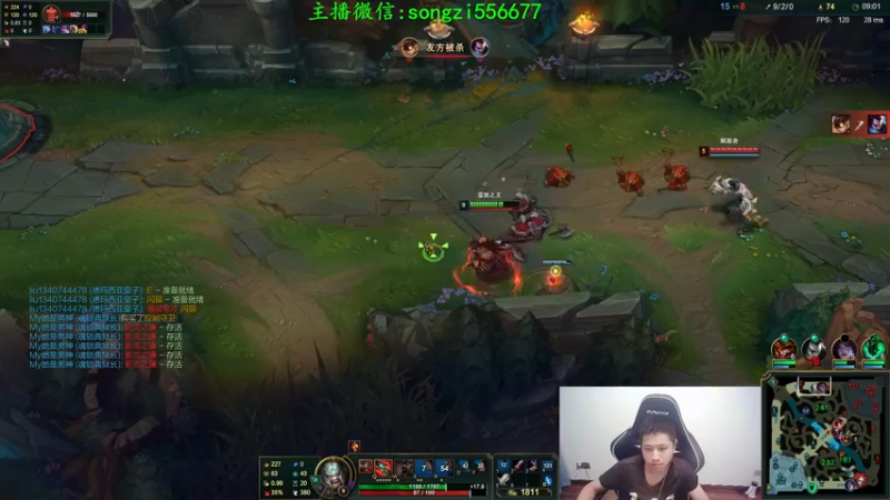 【2021-10-18 03点场】douyu丶松子：蛮王:版本T0 选到=包赢