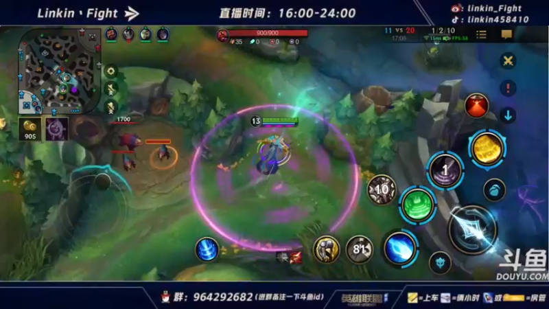 【2021-10-12 23点场】Linkin丶Fight：微信区辅助king，国一琴女