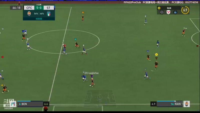 【2021-10-21 22点场】RainCFC：CFC俱乐部 FIFA Pro Club