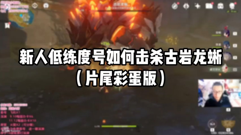 【原神】新人低练度号如何击杀古岩龙蜥（片尾彩蛋版）