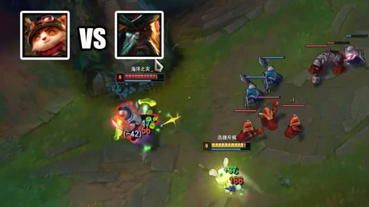 【恶霸提莫】提莫打船长说实话还是四级开始，前期一定不要跟他拼因为抢线抢不过的，你信我真抢不过我抢了好多次真抢不过