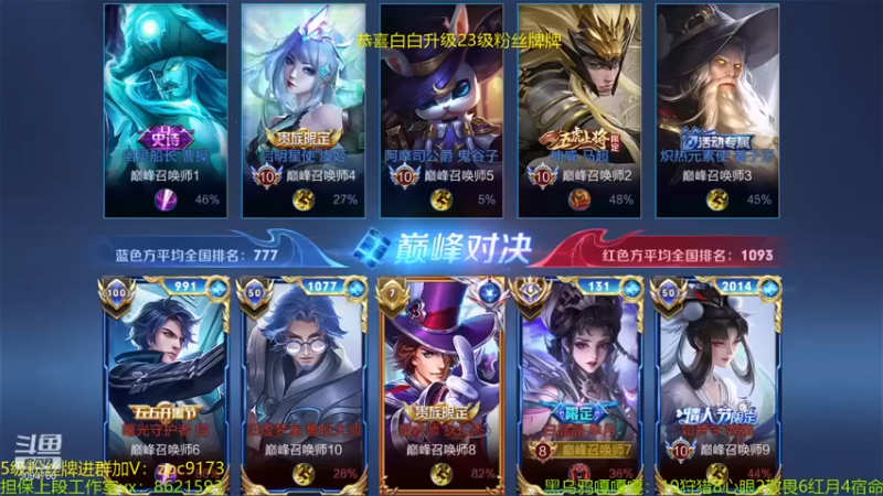 【青鸾少年云天河】：7-5-4闵月，巅峰两千冲分