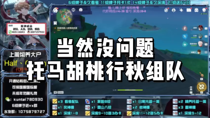 【原神】当然没问题！托马行秋胡桃组队